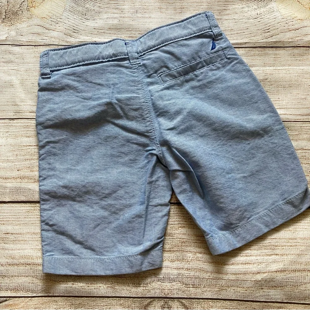 Nautica Chino Shorts Adjustable Waist Boys Size 5 Blue